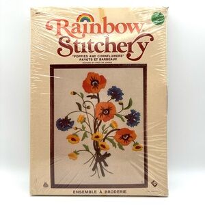 “Poppies and Cornflowers” Needlepoint / Embroidery Kit